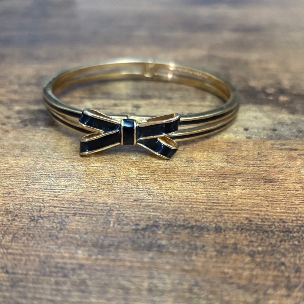 Kate Spade Gold and Black Bow Bracelet